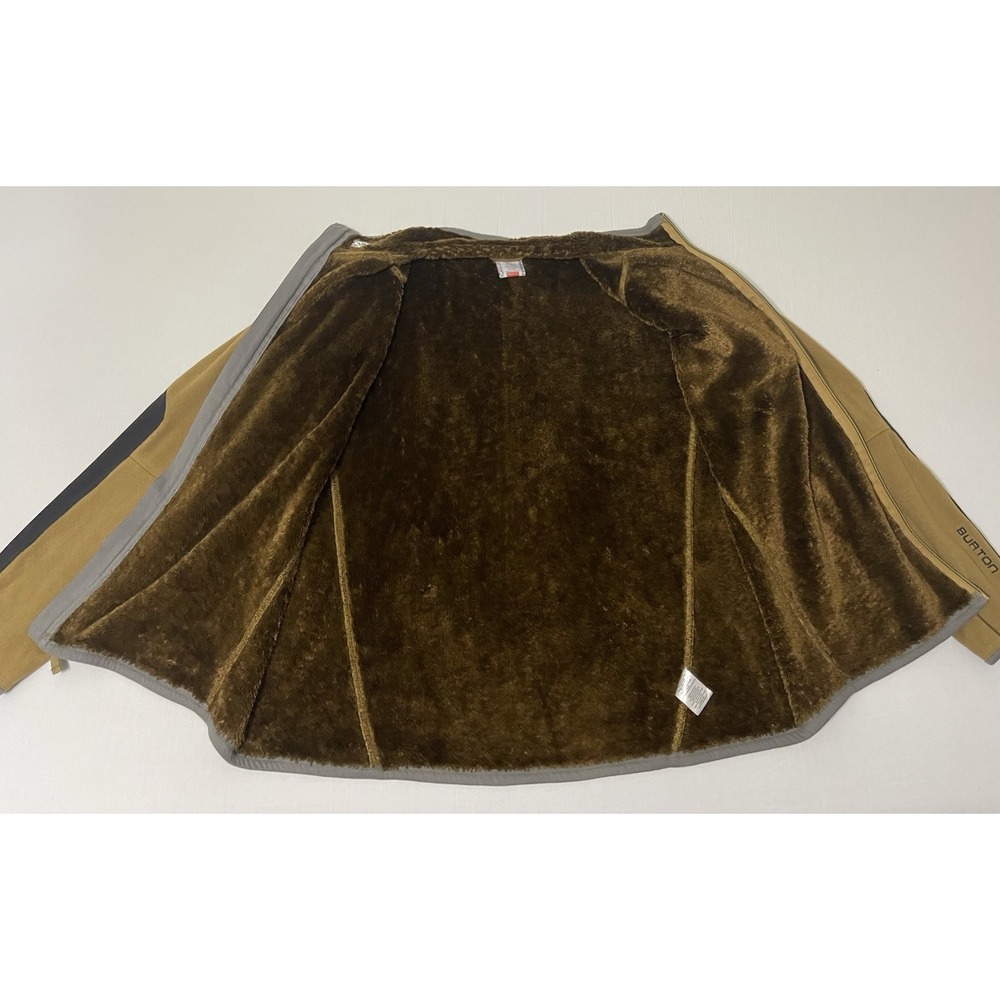 Burton AK Fleece Jacket Mens‎ XL Brown Black Full Zip Outdoor Technical Layer - Picture 8 of 9